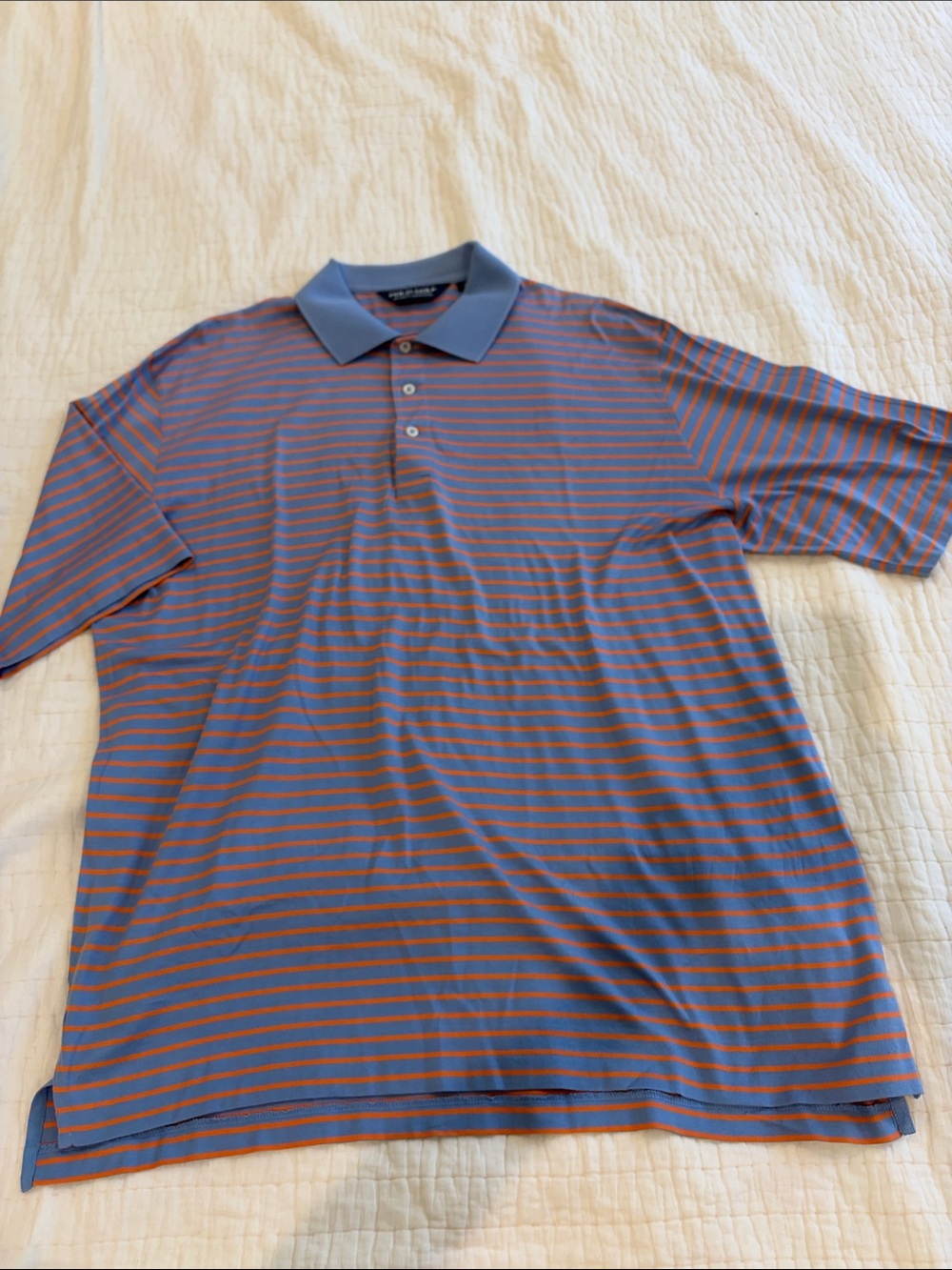 Men's Polo Golf Polo Shirt - Blue & Orange. Size L. Excellent condition!